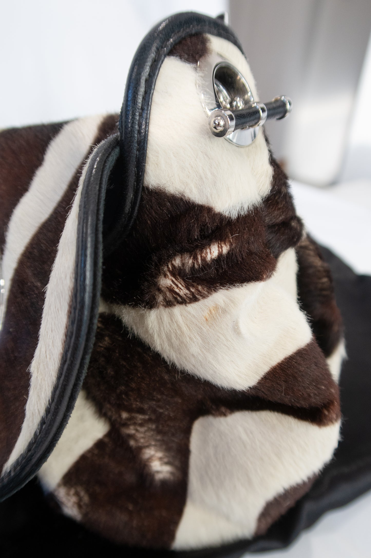 Christian Dior Jazz Club Pony Hair Zebra Print Shoulder Bag