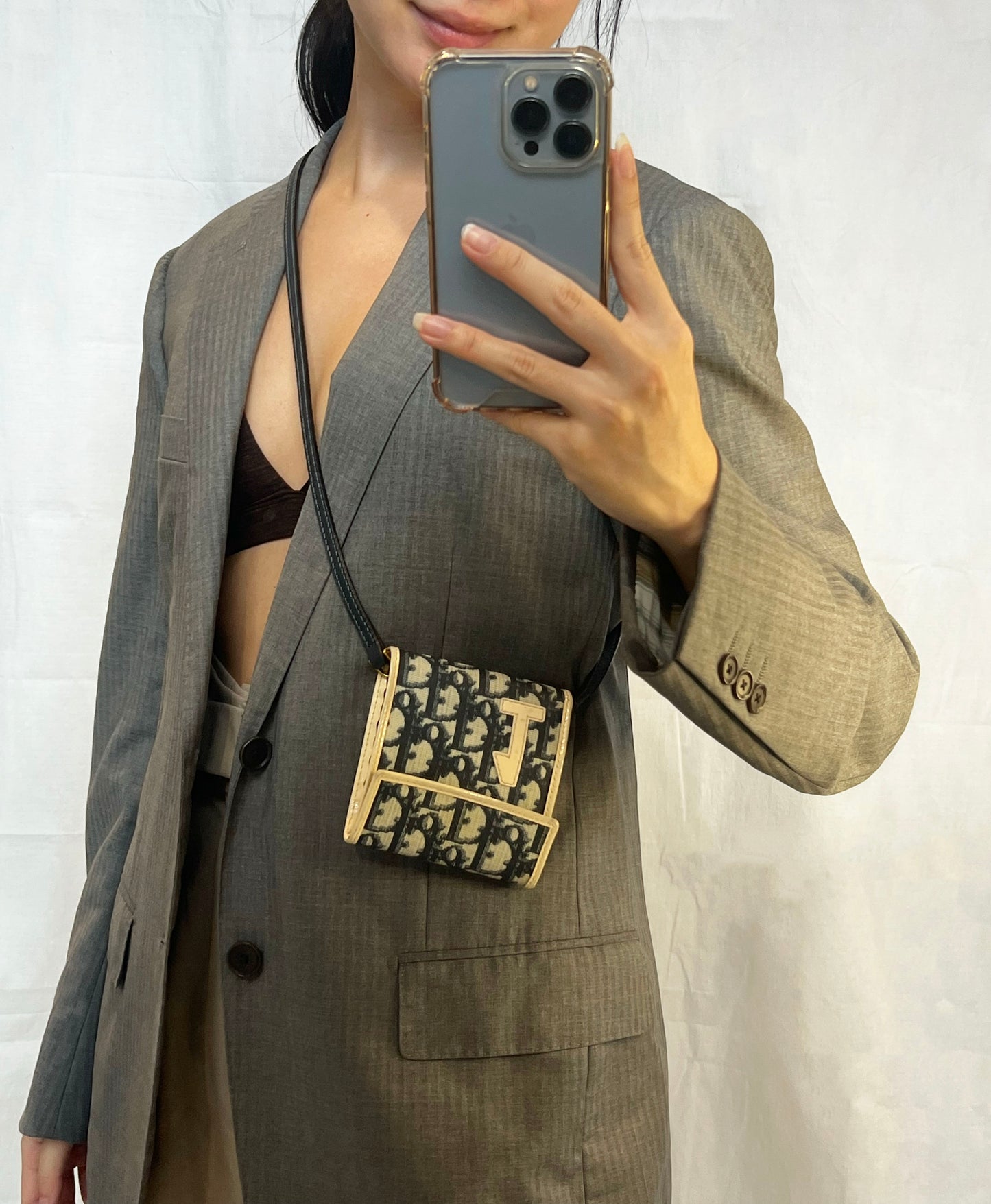 Christian Dior Monogram Wallet on Strap