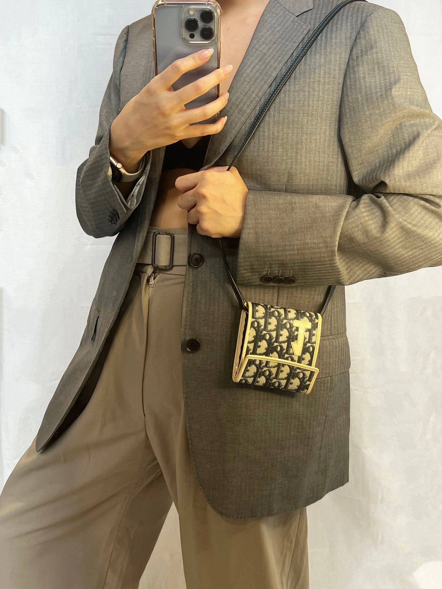 Christian Dior Monogram Wallet on Strap
