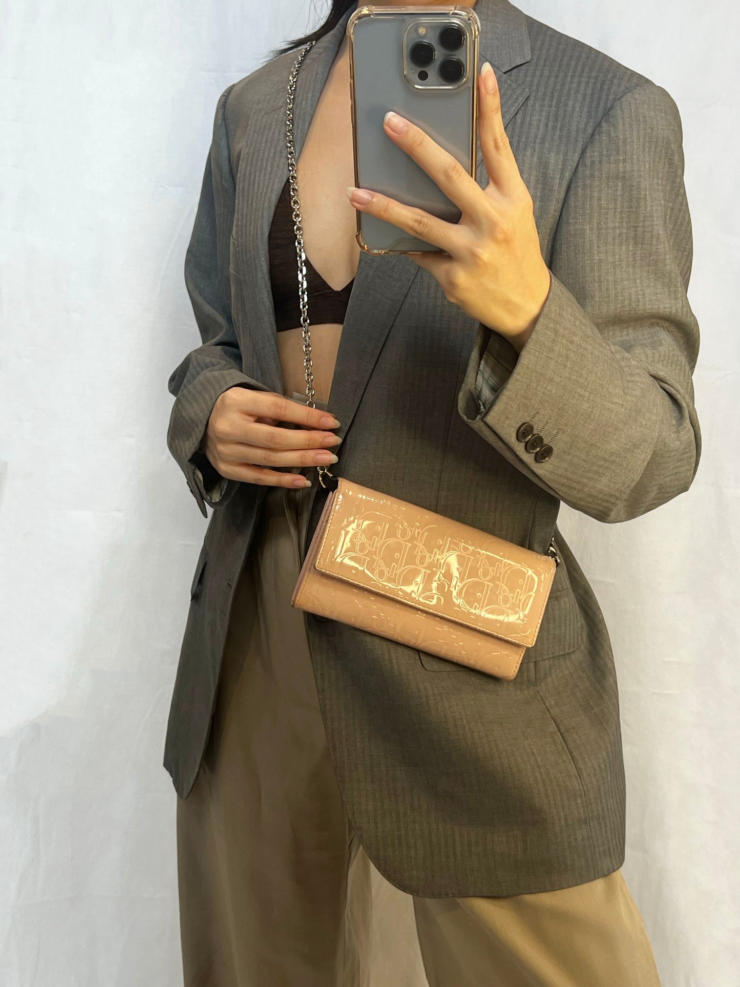 Christian Dior Oblique Trotter Wallet on Chain