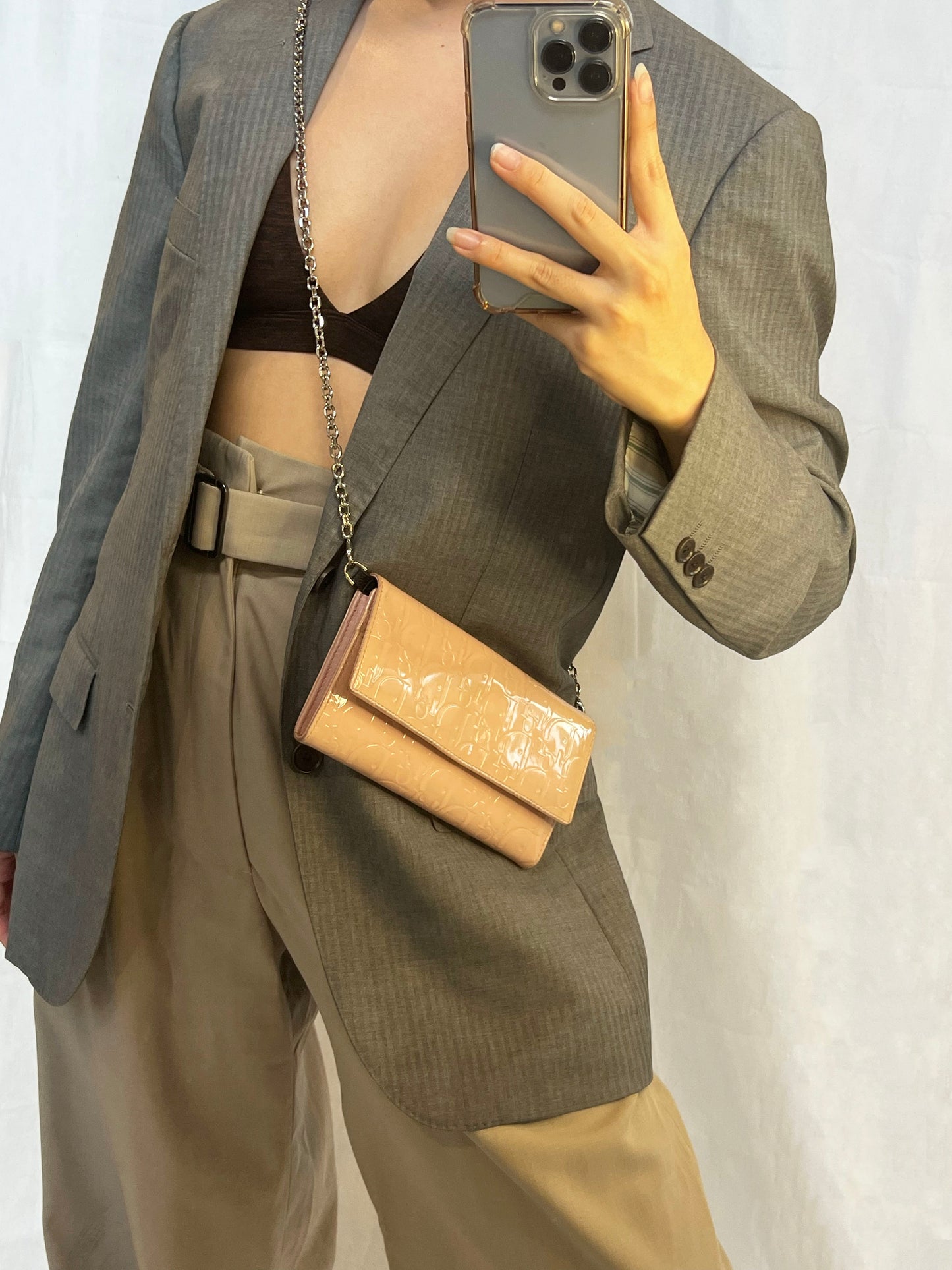 Christian Dior Oblique Trotter Wallet on Chain