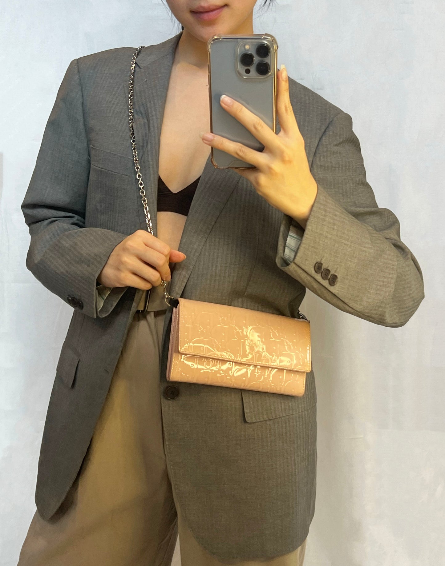 Christian Dior Oblique Trotter Wallet on Chain