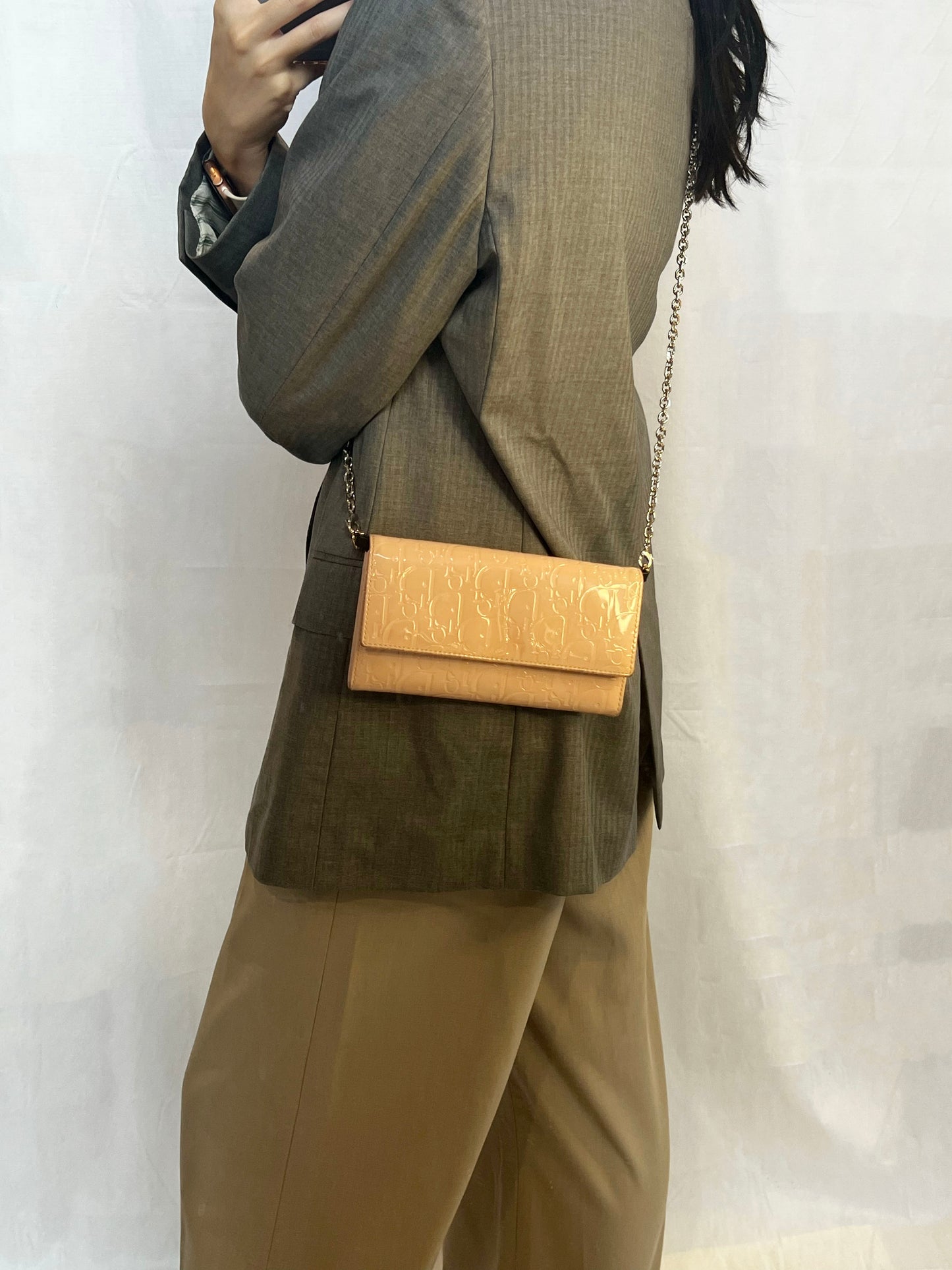 Christian Dior Oblique Trotter Wallet on Chain