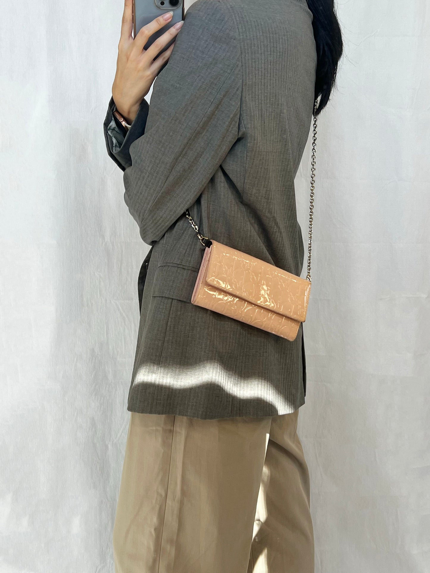 Christian Dior Oblique Trotter Wallet on Chain