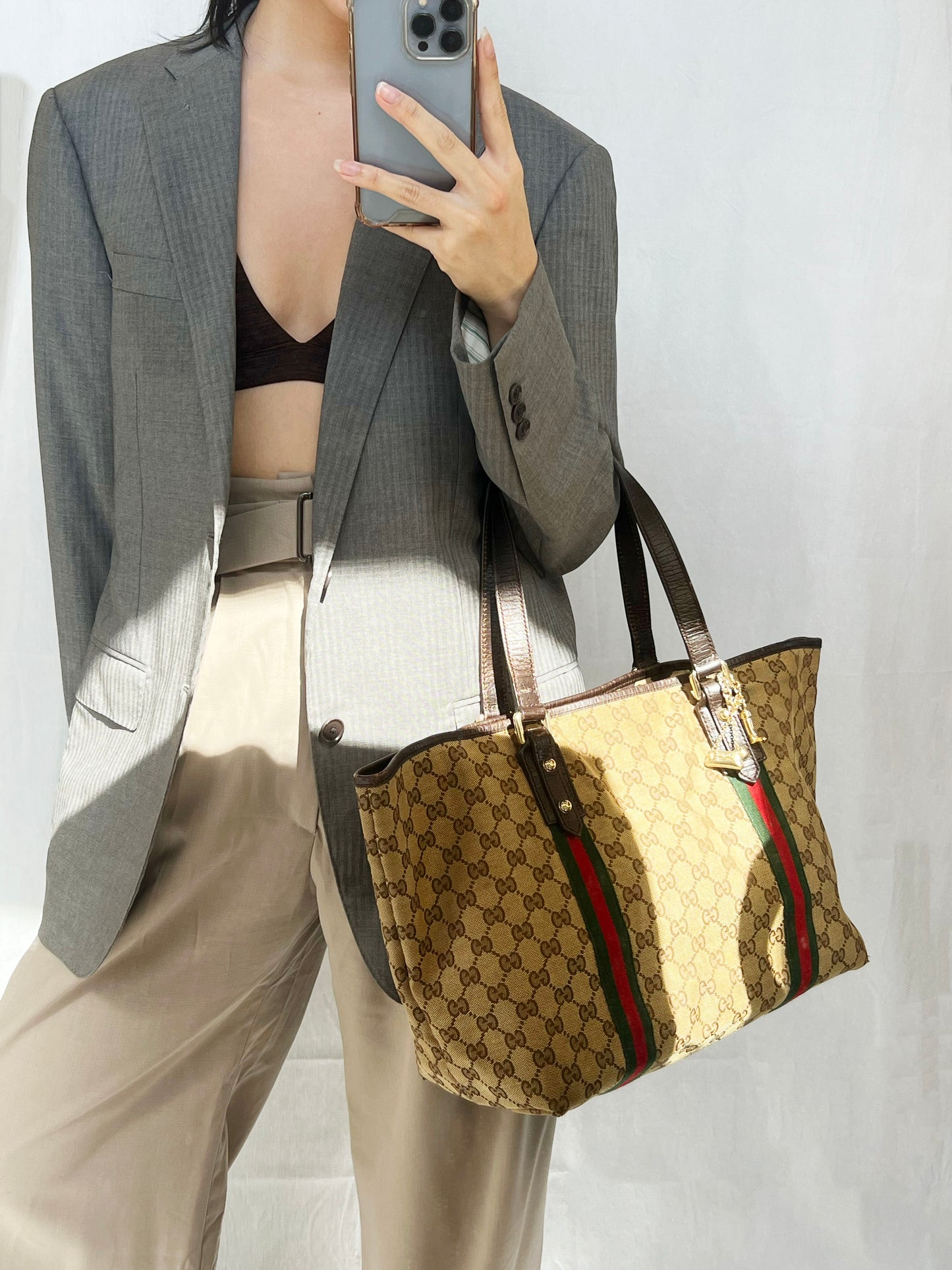 Gucci Monogram Medium Jolicoeur Tote Bag