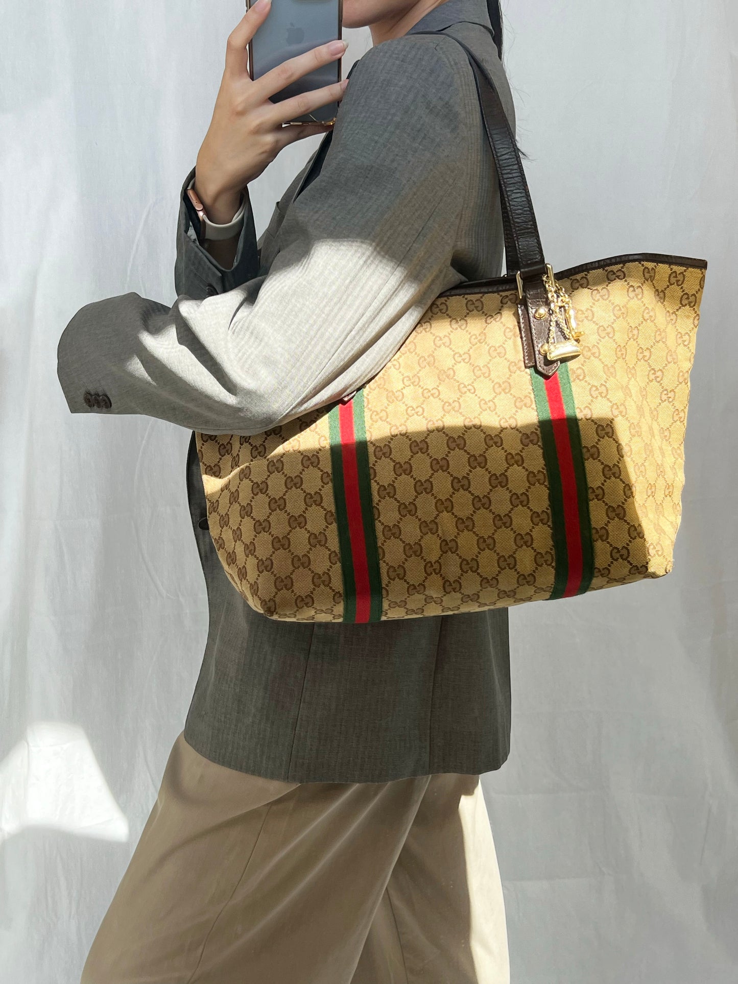 Gucci Monogram Medium Jolicoeur Tote Bag