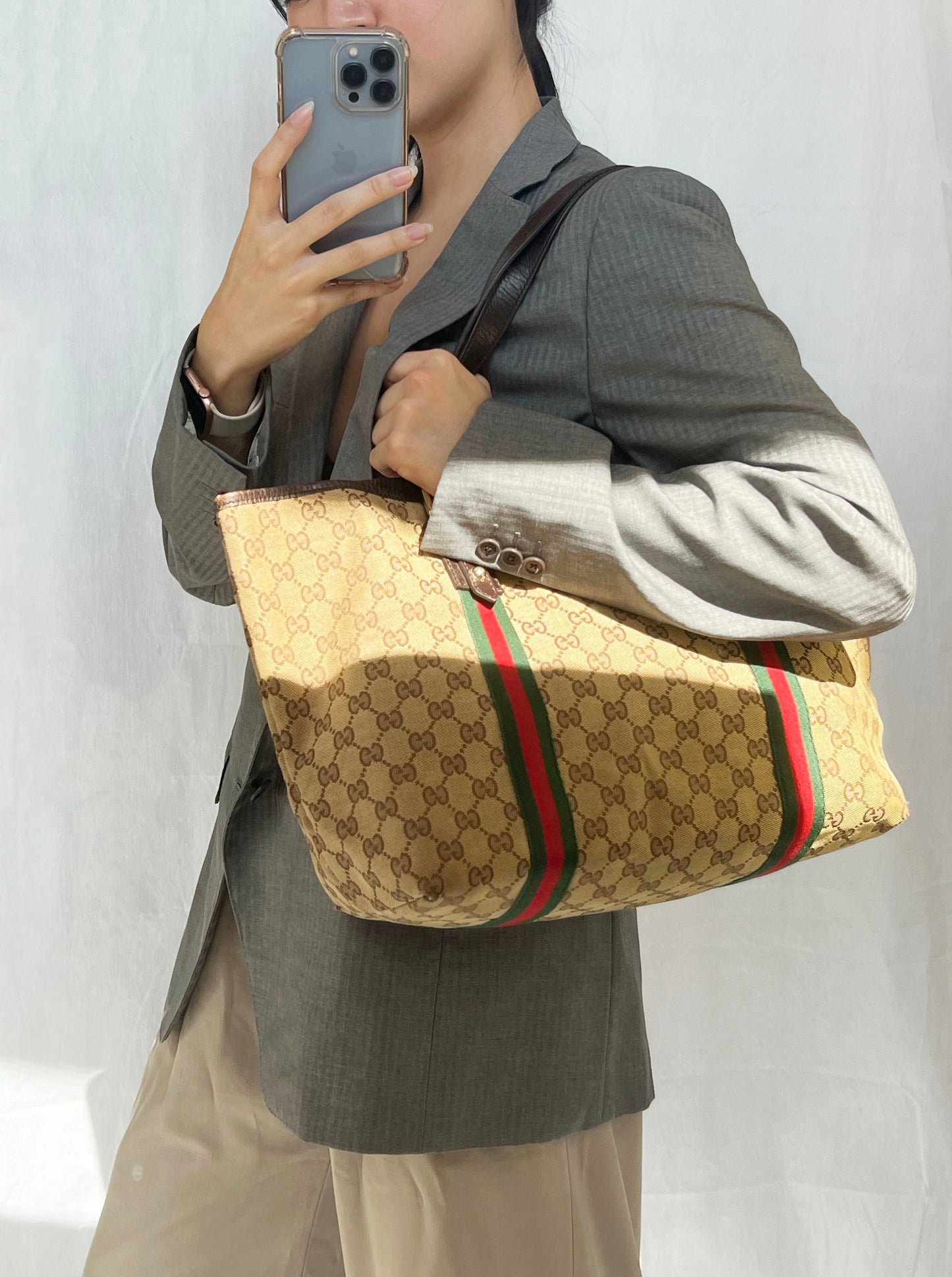 Gucci Monogram Medium Jolicoeur Tote Bag
