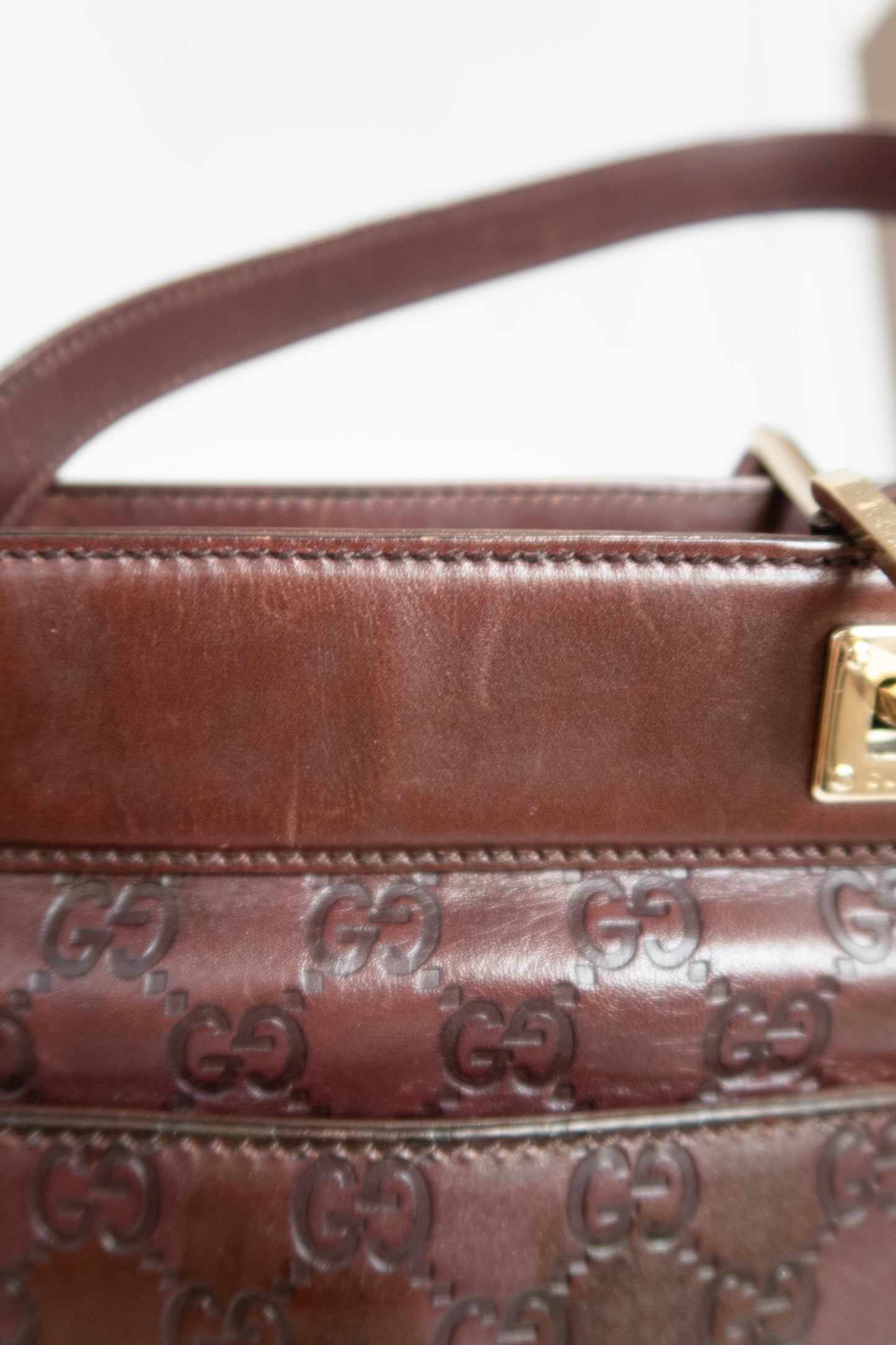 Gucci Guccissima Punch Leather Tote Bag