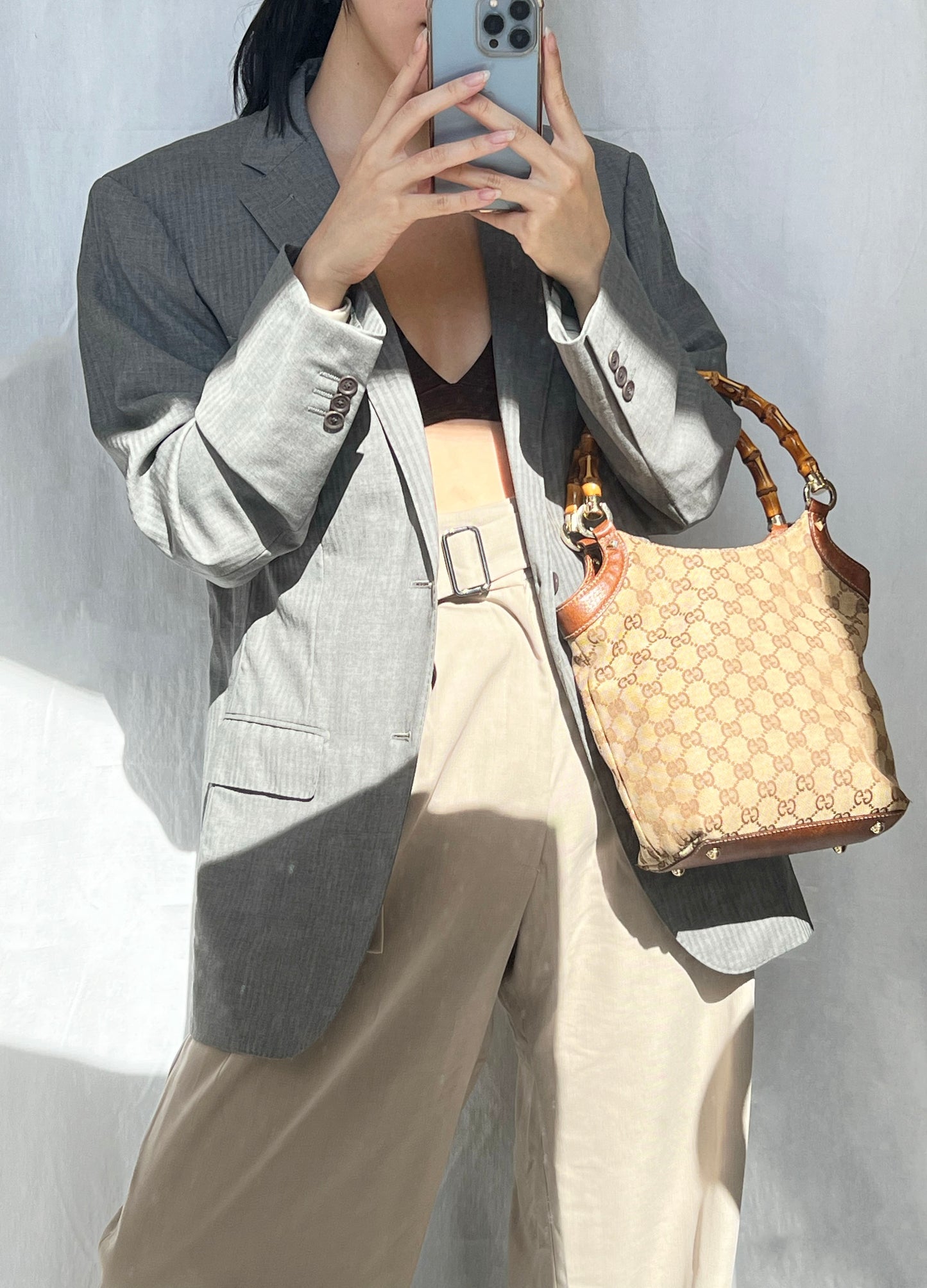 Gucci Bamboo Handle Tote Bag