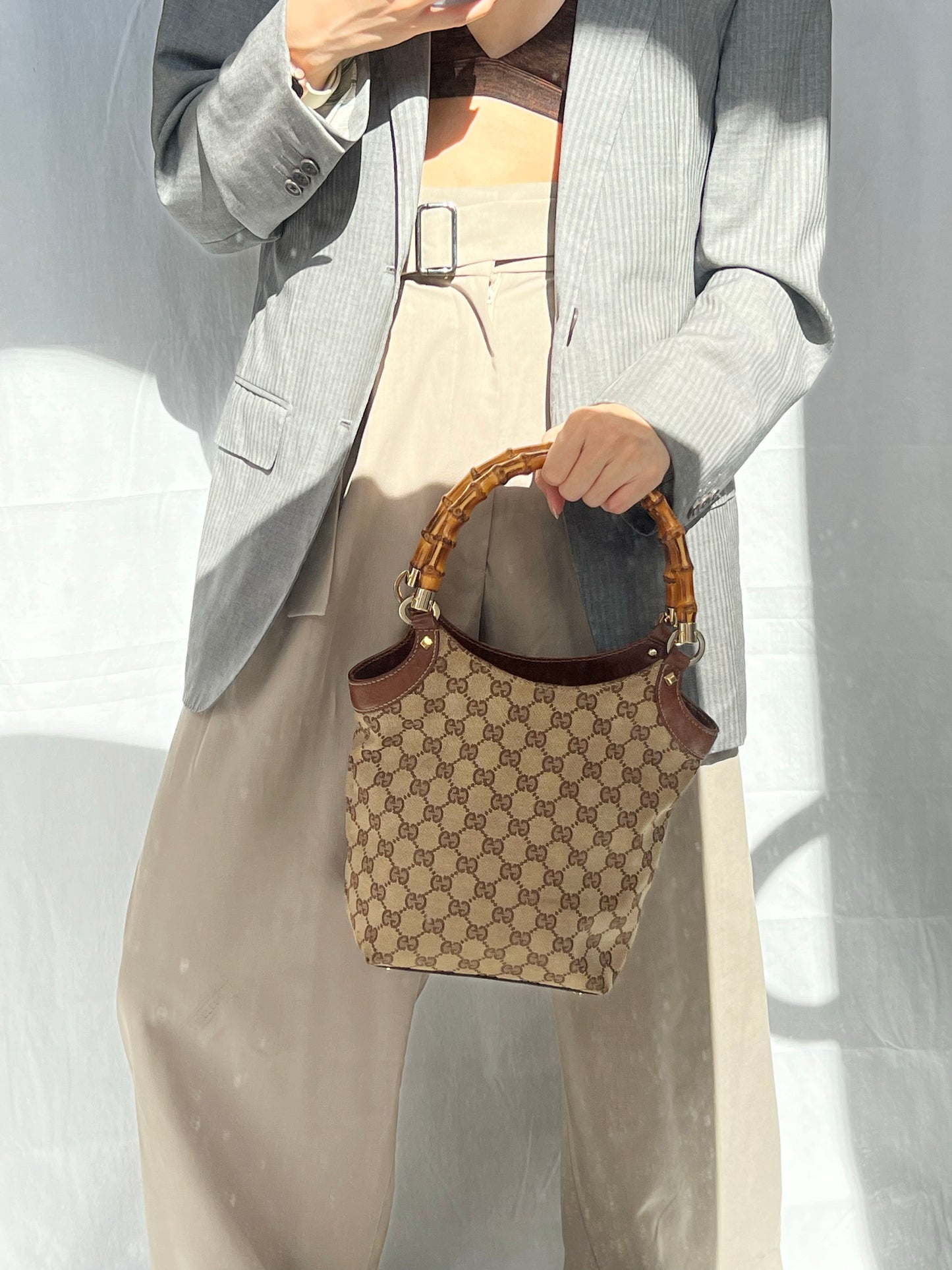 Gucci Bamboo Handle Tote Bag