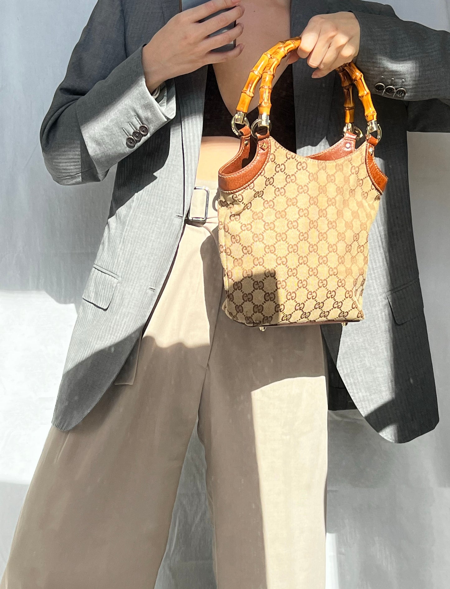 Gucci Bamboo Handle Tote Bag