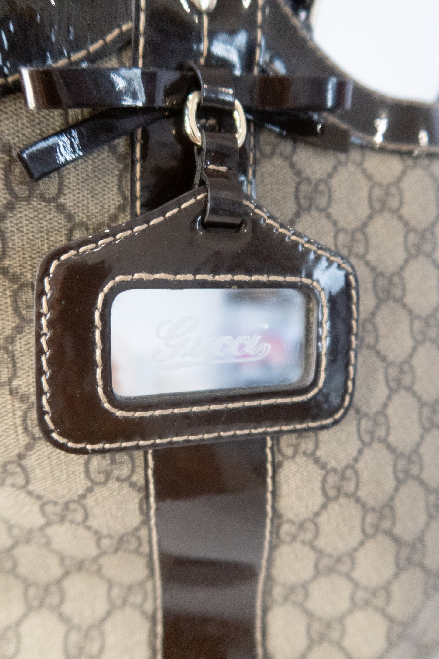 Gucci Monogram Bow Vanity Tote Bag