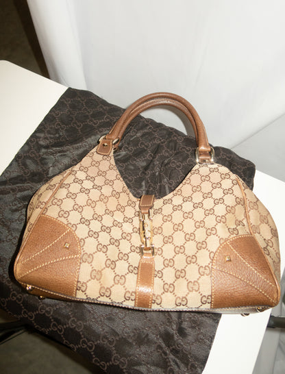 Gucci GG Nailhead Jackie Bardot Bag