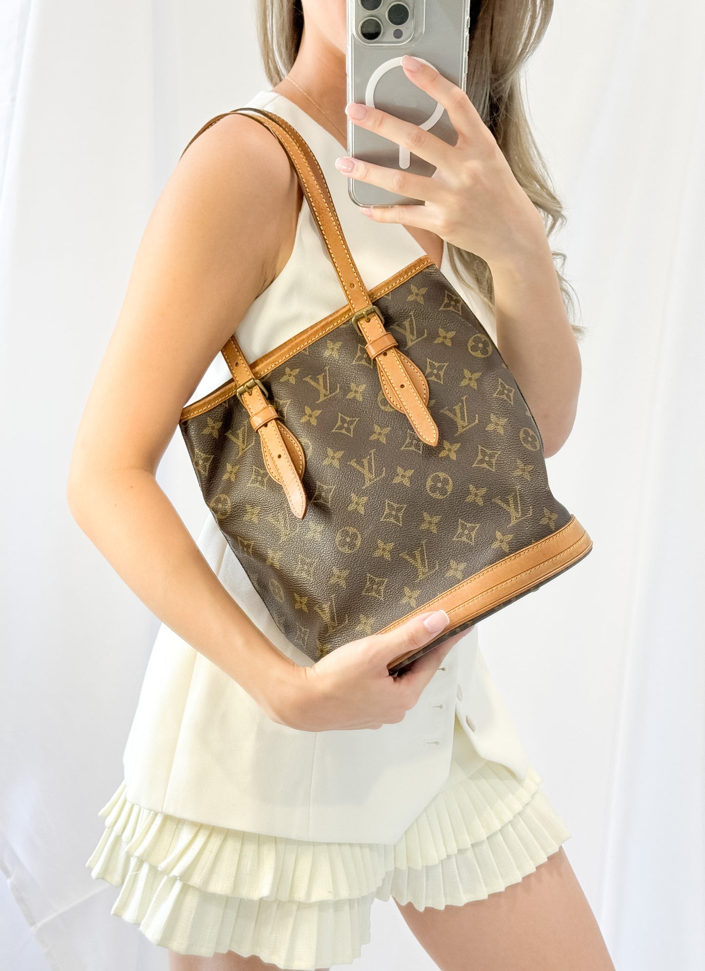 Louis Vuitton Monogram Canvas PM Bucket Bag