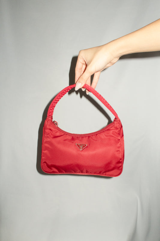 Prada Red Tessuto Nylon Bag
