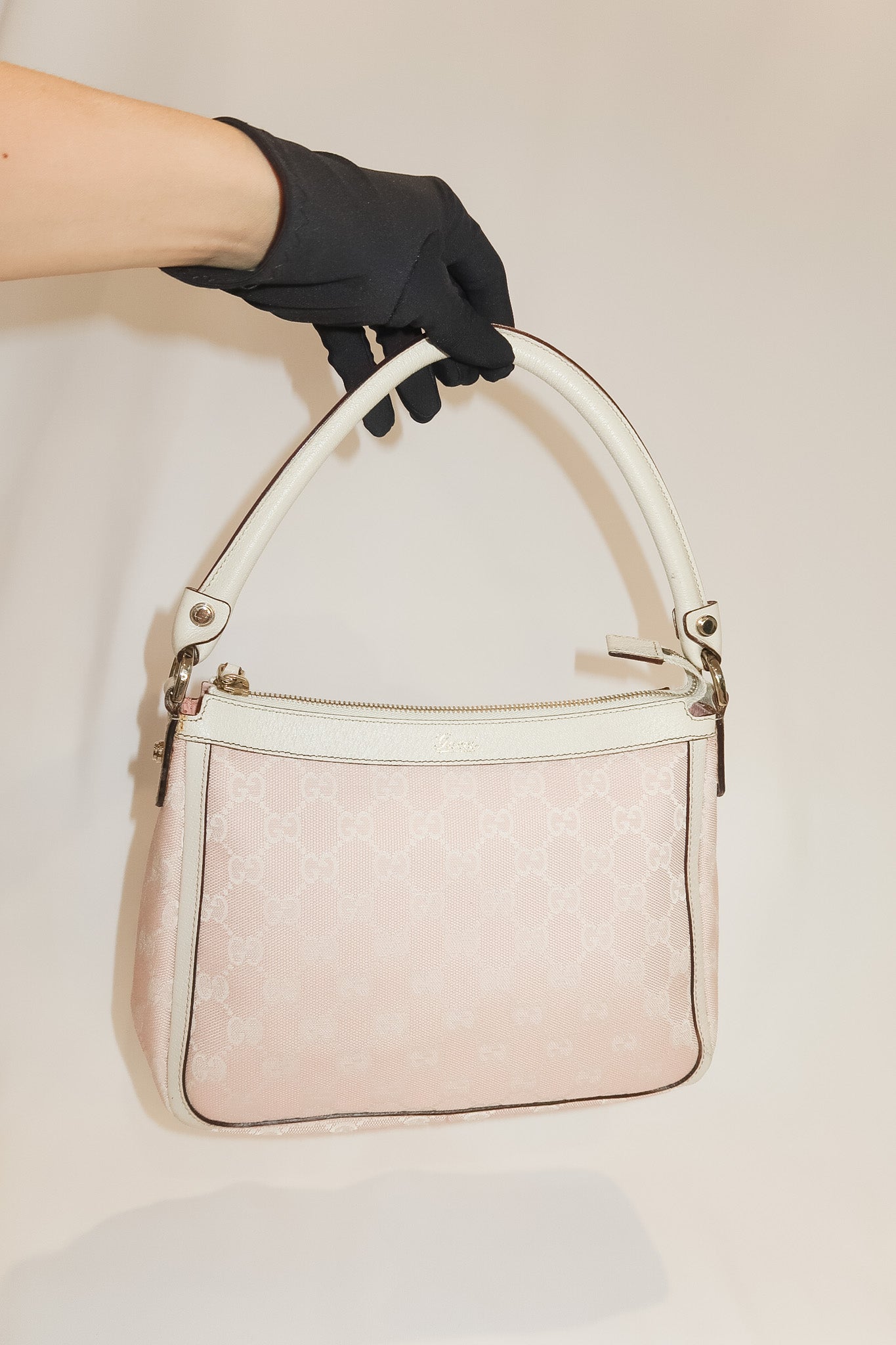 Gucci GG Pink Canvas Shoulder Bag