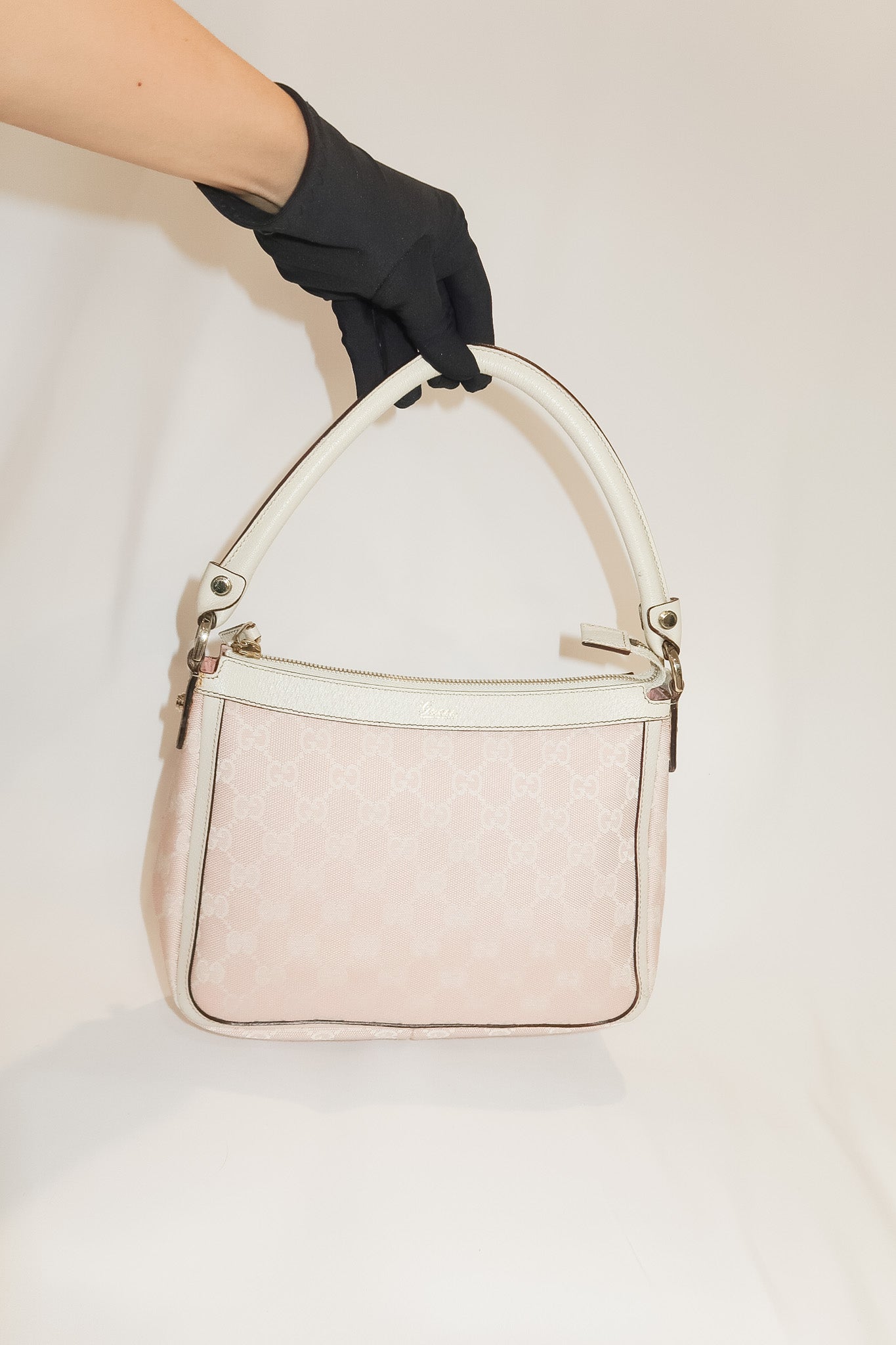 Gucci GG Pink Canvas Shoulder Bag