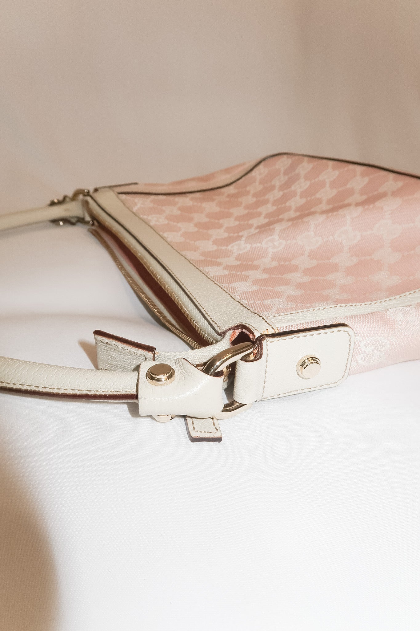 Gucci GG Pink Canvas Shoulder Bag