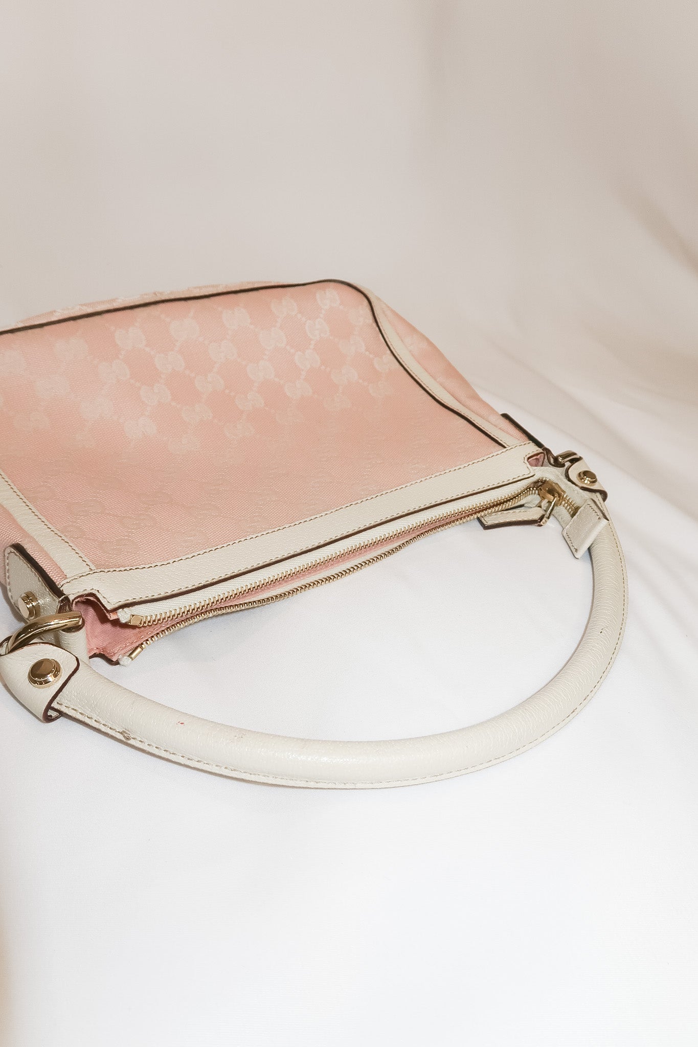 Gucci GG Pink Canvas Shoulder Bag