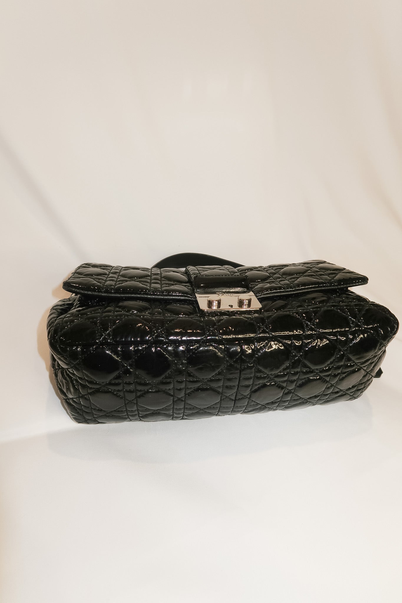 Christian Dior Black Cannage New Lock Flap Shoulder Bag