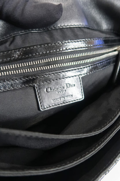 Christian Dior Black Cannage New Lock Flap Shoulder Bag