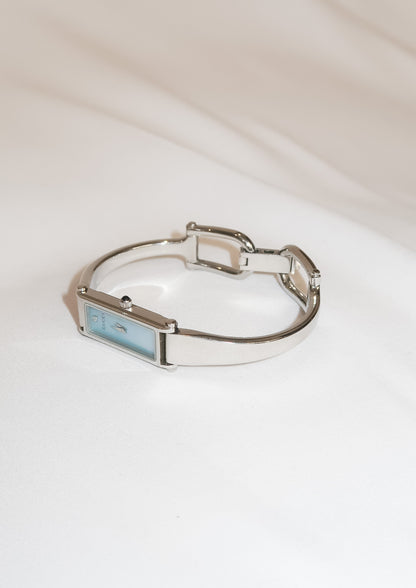 Gucci Blue Mother Of Pearl Horsebit Bangle Watch