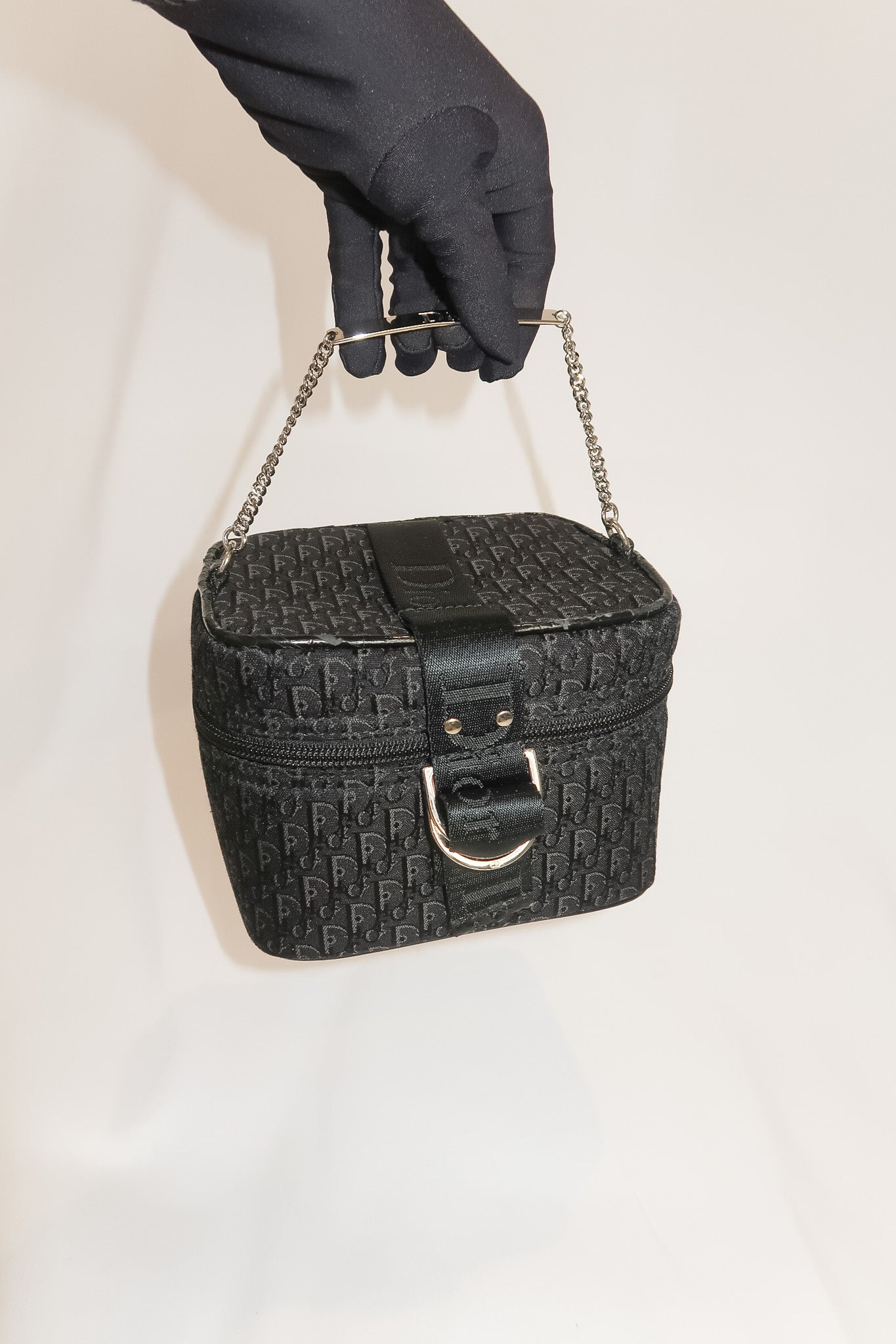 Dior Black Diorissimo Monogram Vanity Case Bag