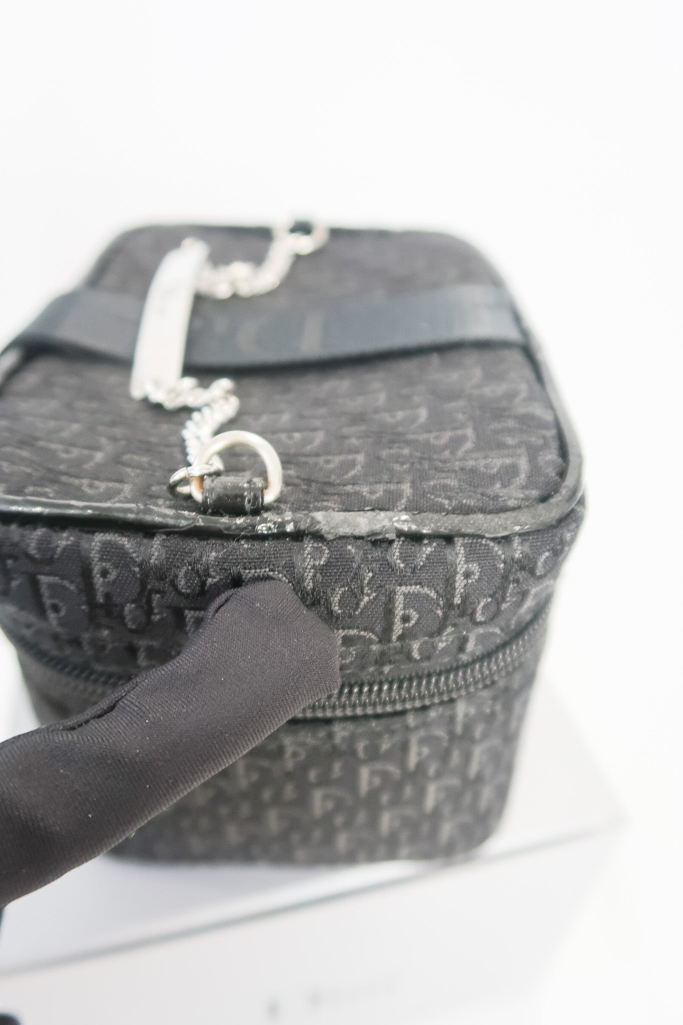 Dior Black Diorissimo Monogram Vanity Case Bag