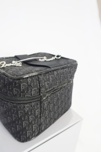 Dior Black Diorissimo Monogram Vanity Case Bag